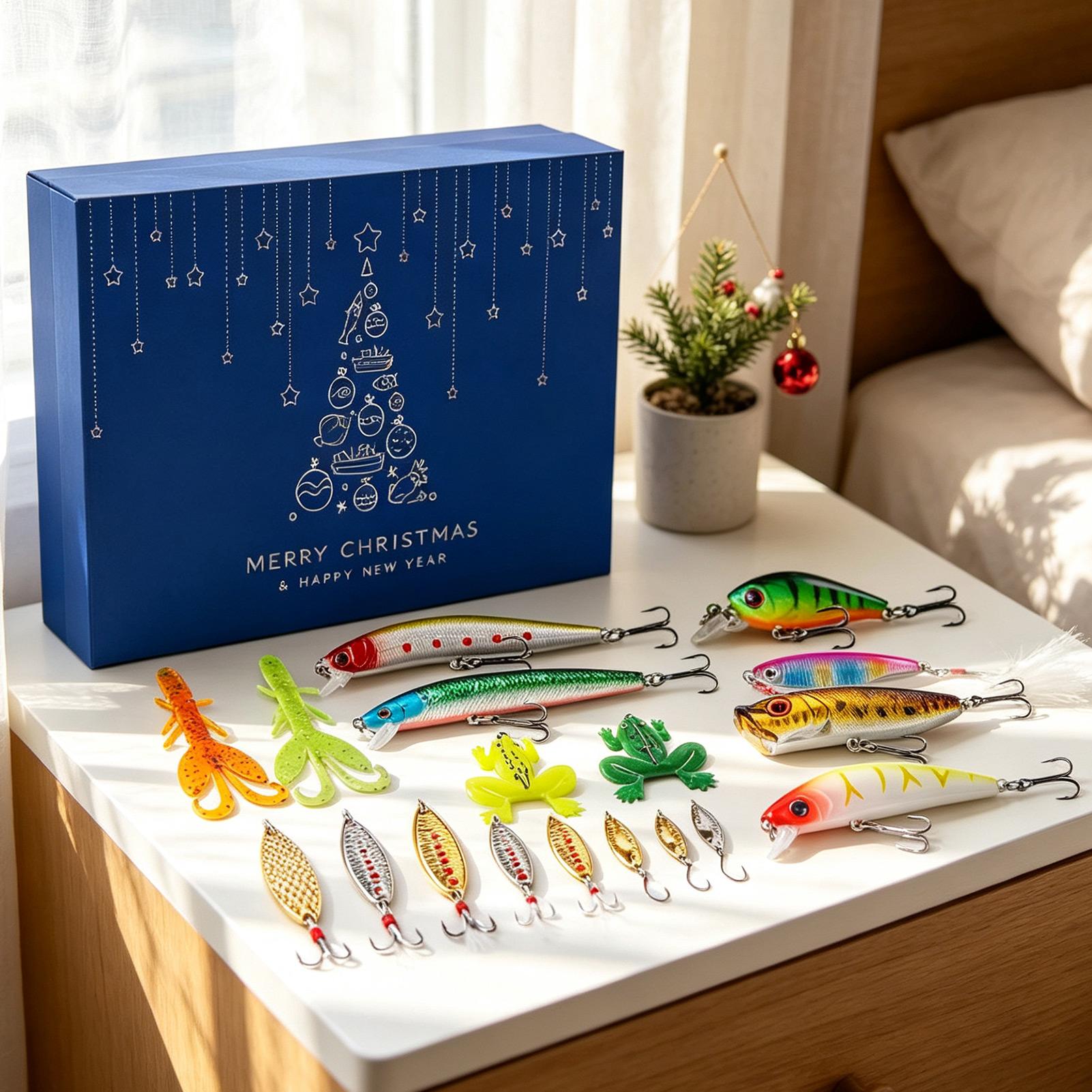 24 Days Christmas Fishing Bait - огляд і ціна Fishing Lure Box
