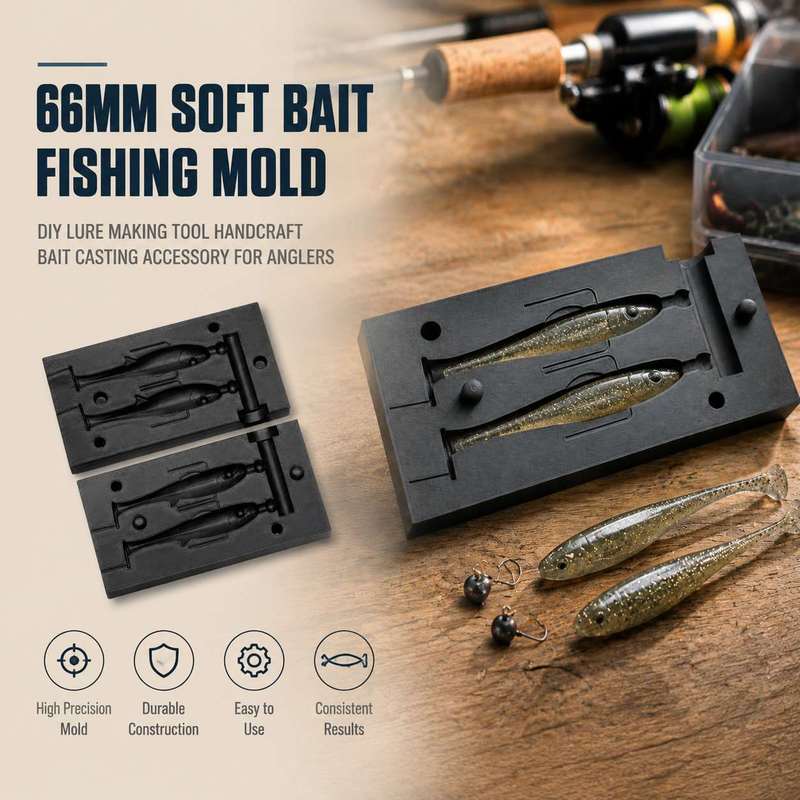 66mm Soft Bait Fishing Mold Ha - огляд і ціна Fishing Lure Making Kit