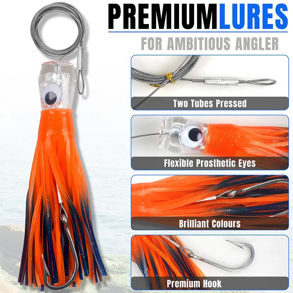 6Pcs Saltwater Tolling Lures S - огляд і ціна Fishing Lure Buzzbait