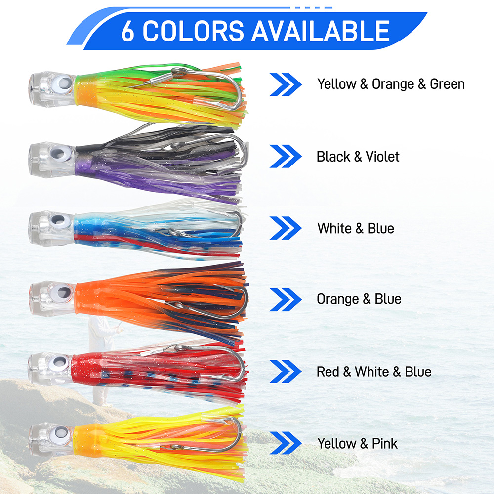 6Pcs Saltwater Tolling Lures S - огляд і ціна Fishing Lure Buzzbait