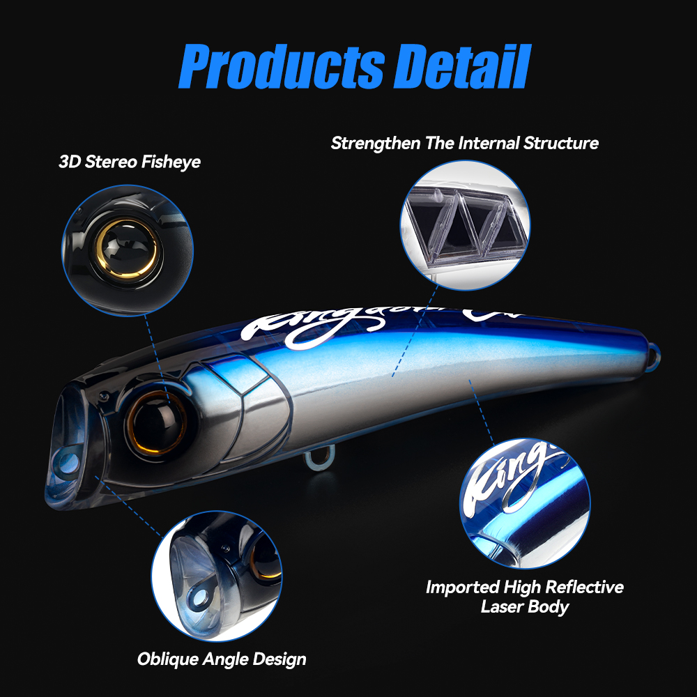 KINGDOM GT Topwater Popper Lur - огляд і ціна Fishing Lure Popper